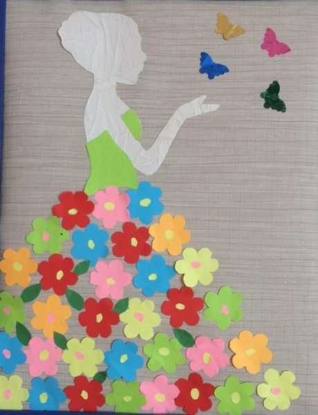 Аппликация девушка