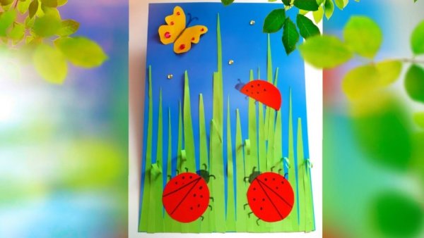 Открытка своими руками Весна осень зима лето