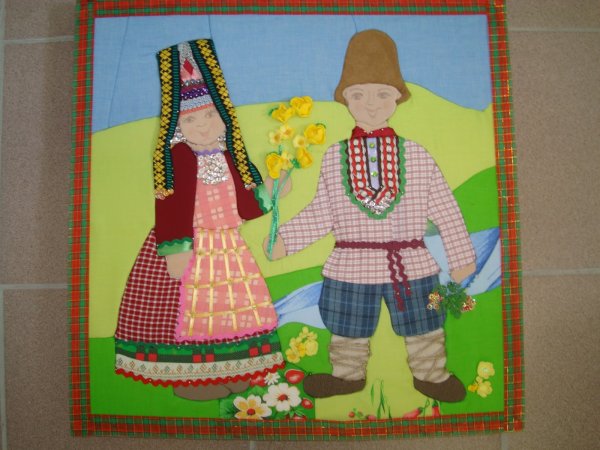 Аппликация русский народный костюм