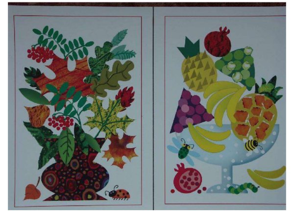 Натюрморт в технике аппликации