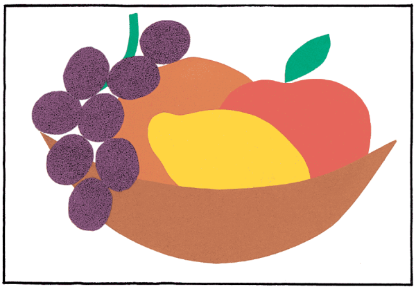 Аппликация корзина с овощами