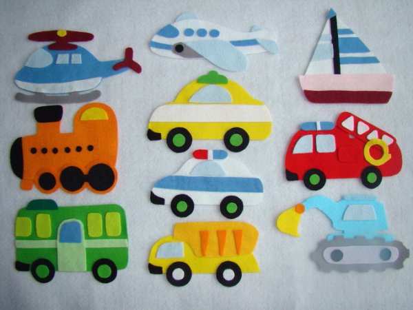 Аппликации для детей транспорт