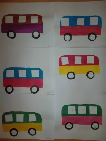 Аппликация автобус в старшей группе