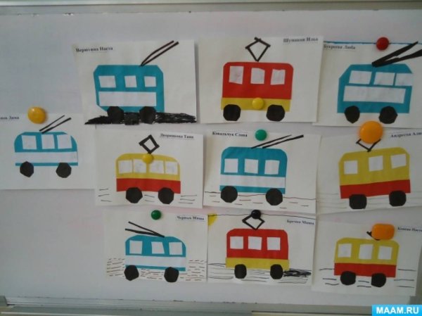 Аппликация на тему транспорт