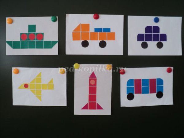 Аппликация транспорт в подготовительной группе