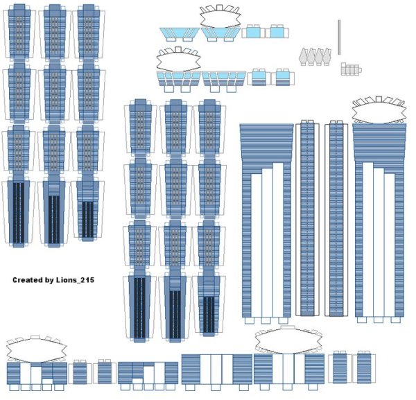 Макет Бурдж Халифа из бумаги