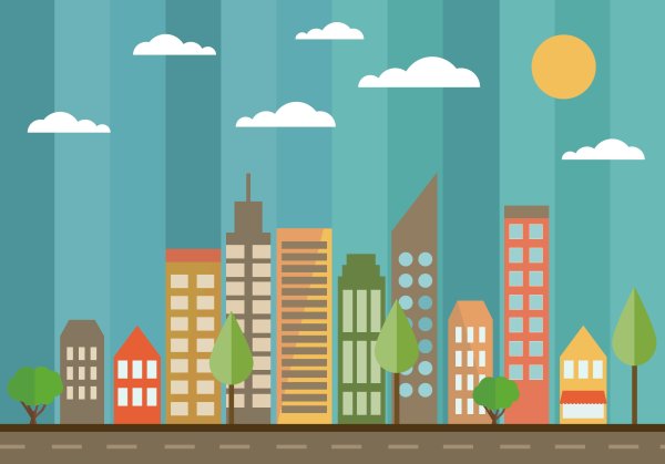 Мультяшный город