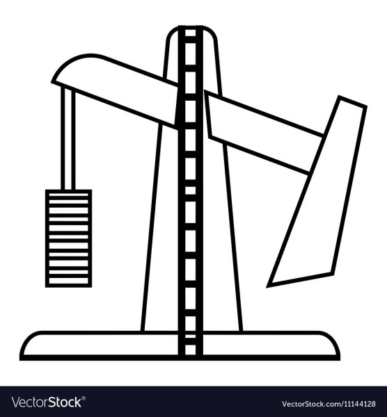 Нефтяная вышка карандашом