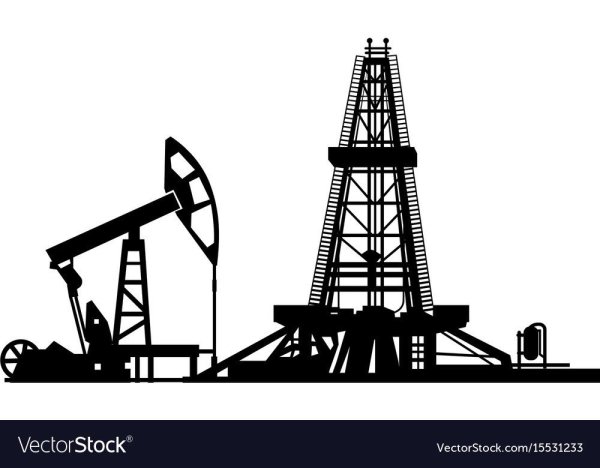 Буровая вышка силуэт