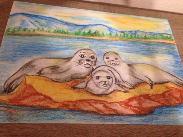 Аппликация на тему Байкал