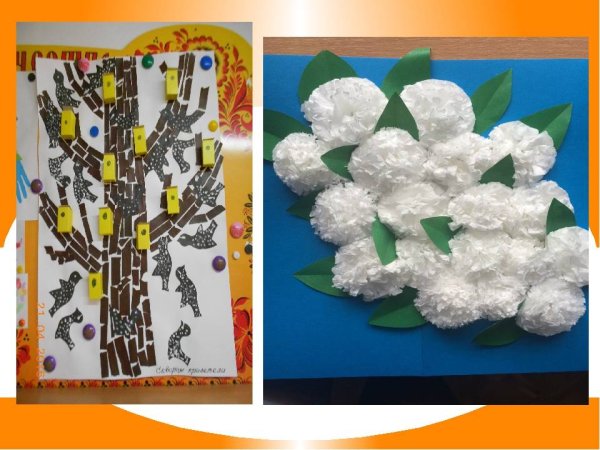 Весенние аппликации в детском саду