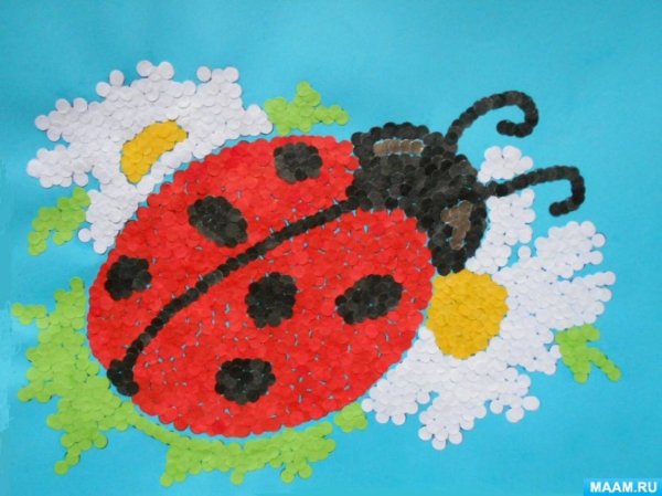 Обрывная аппликация мозаика техника