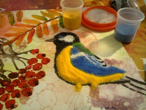 Рисование птиц нетрадиционной техникой