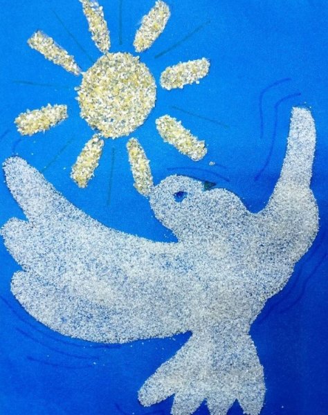 Аппликация крупами