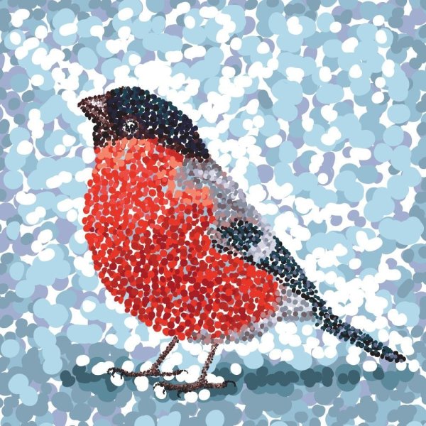 Пуантилизм зима