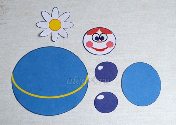 Детали неваляшки для аппликации