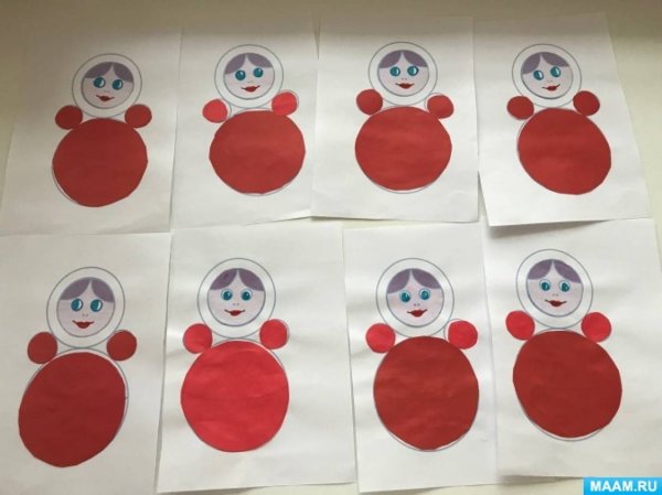 Аппликация кукла неваляшка 2 мл гр