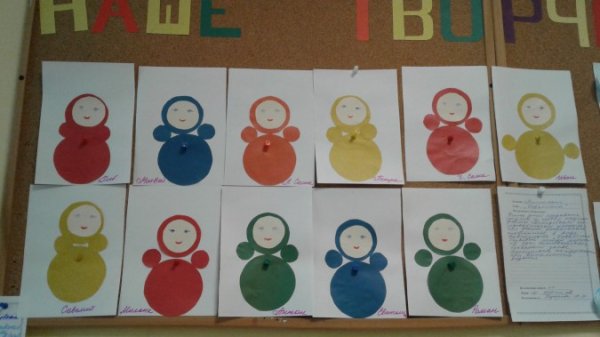 Кукла неваляшка аппликация