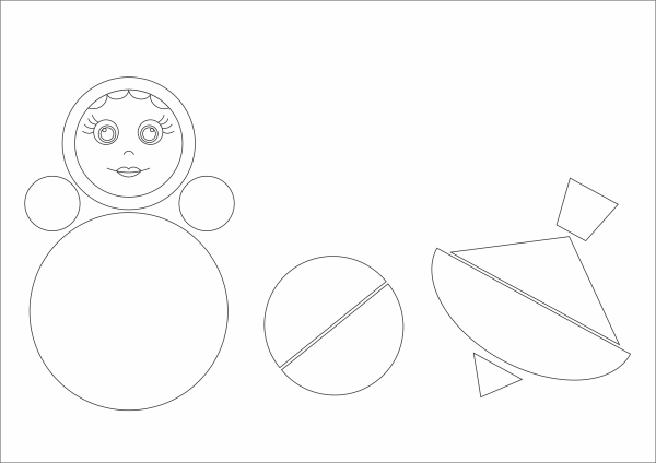 Геометрическая аппликация для детей