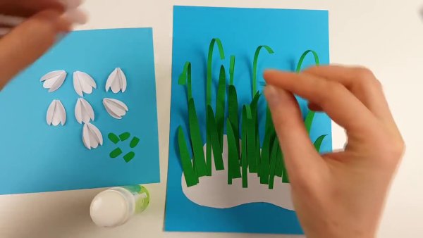 Поделка подснежники