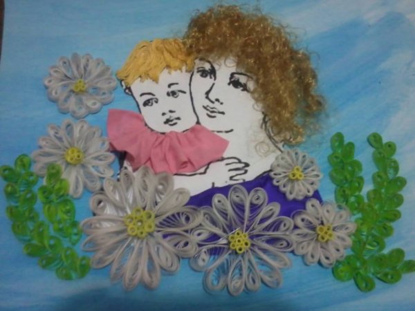 Аппликация ко Дню матери