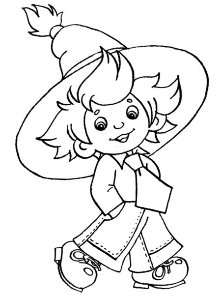 Незнайка Стекляшкин раскраска