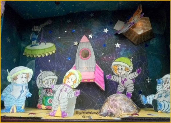 Аппликация Незнайка на Луне поделка