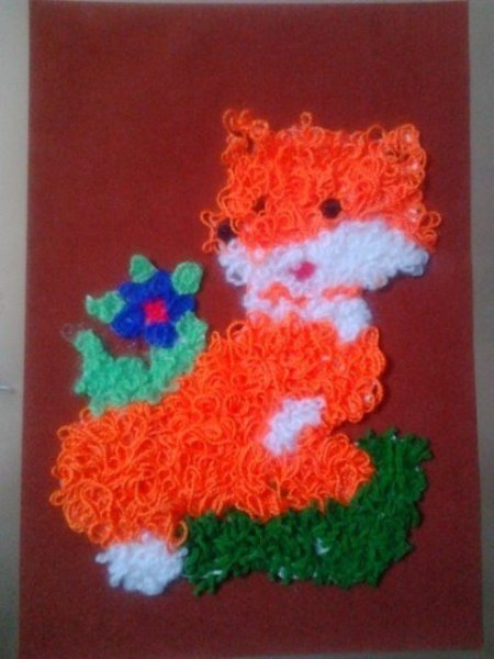 Аппликация нитками