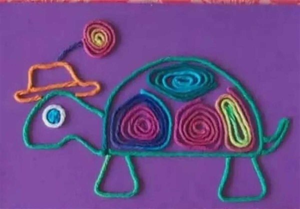 Аппликация нитками