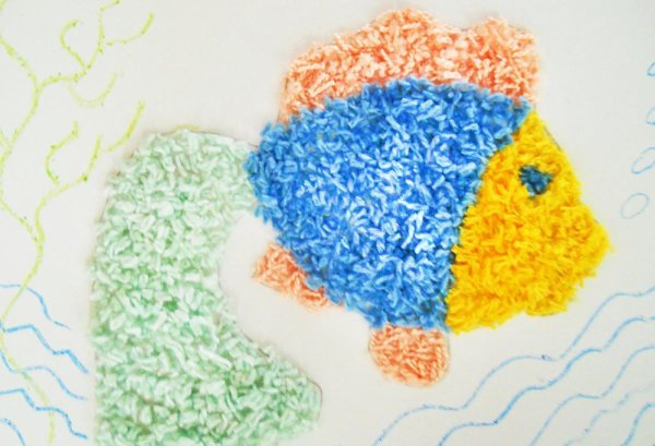 Аппликация из ниток