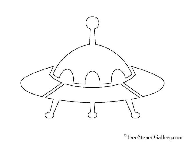 Летающая тарелка трафарет для детей