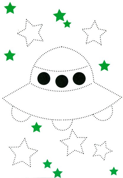 Рисование по точкам космос