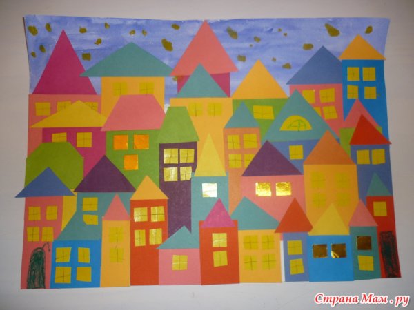 Аппликация домик