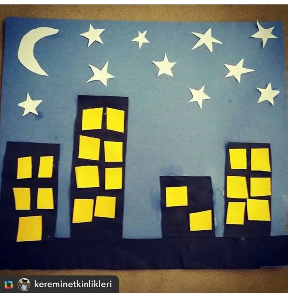 Аппликация день ночь