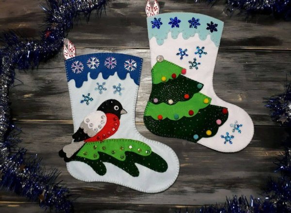 Новогодние валенки для подарков