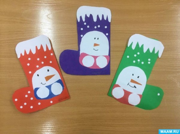 Аппликация в старшей группе новогодний сапожок