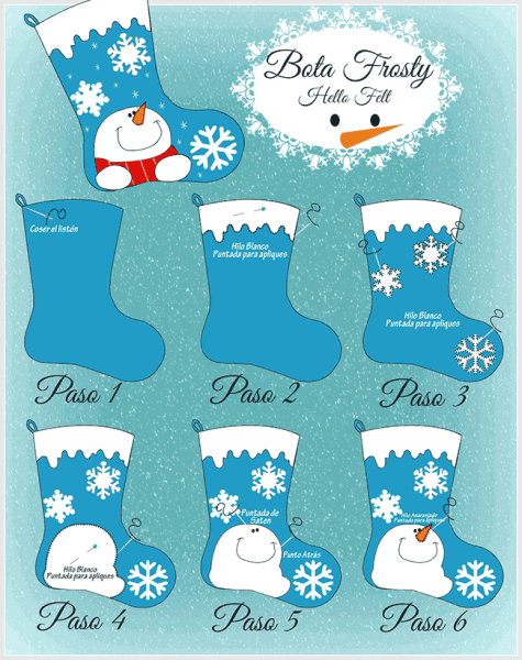 Сапожок из фетра на новый год