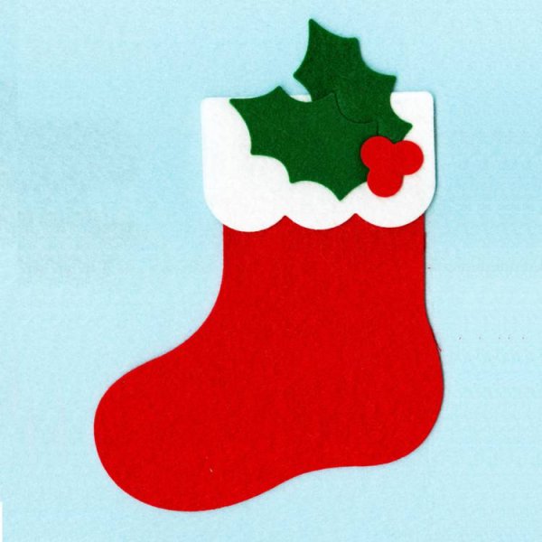 Сапожок из фетра на новый год