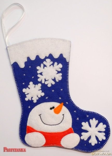 Новогодний носок из фетра