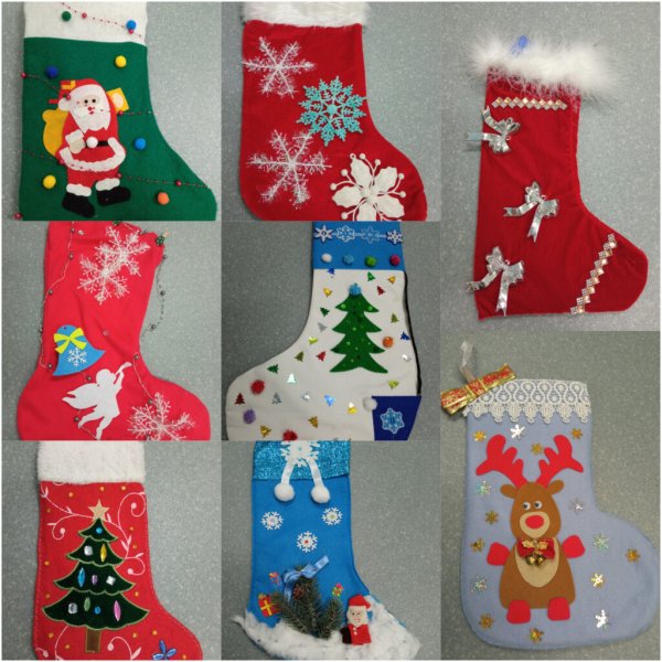 Поделка новогодний сапог