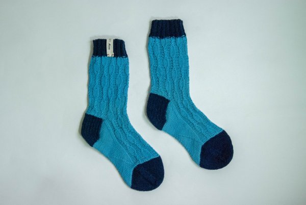 Вязаные носки флэт