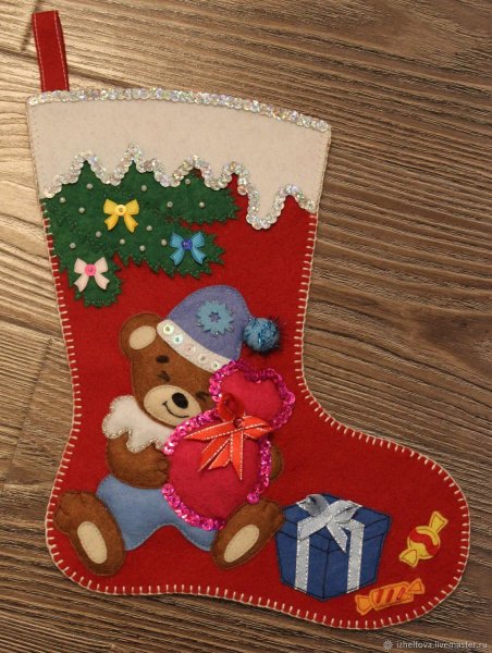 Новогодний сапог для подарков