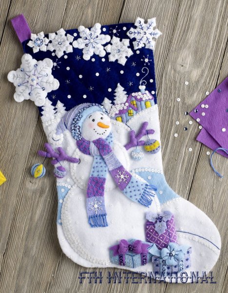 Новогодний носок из фетра