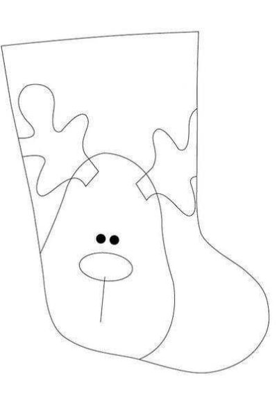 Выкройка новогоднего сапожка