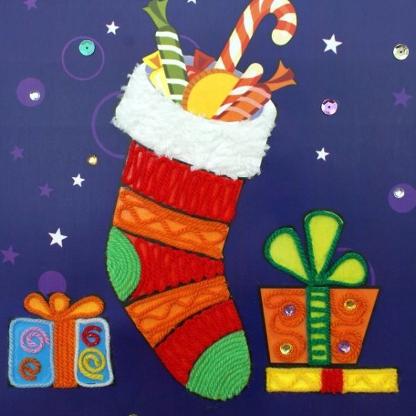 Рождественские носочки аппликация