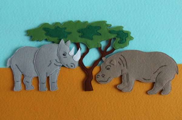 Аппликация на тему зоопарк