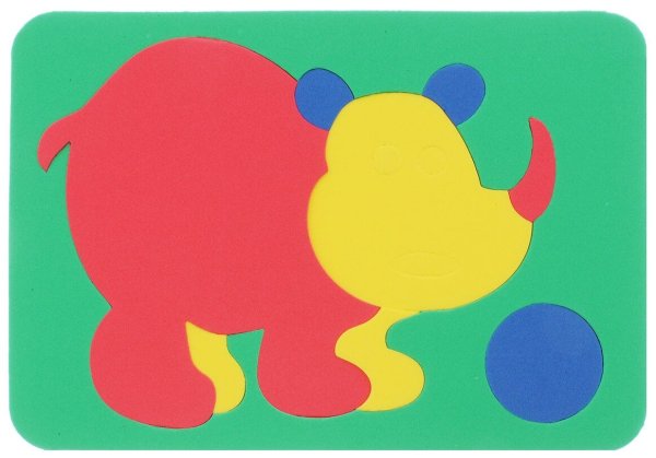 Аппликация носорог для детей