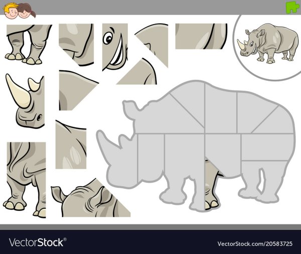 Аппликация носорог