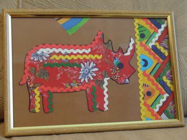 Аппликация носорог