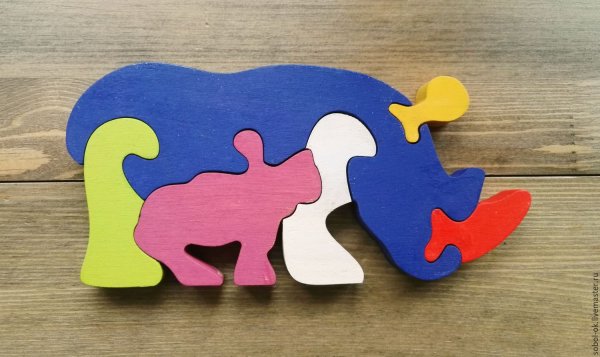 Аппликация готовая носорог